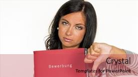  Presentation with e portfolio - Presentation featuring collective bargaining - woman with application portfolio background and a red colored foreground