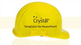  Presentation with safety work - Cool new presentation with collective bargaining - yellow industrial safety helmet icon backdrop and a yellow colored foreground