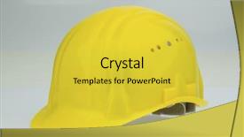  Presentation with collective - Presentation theme consisting of collective bargaining - yellow industrial safety helmet background and a yellow colored foreground