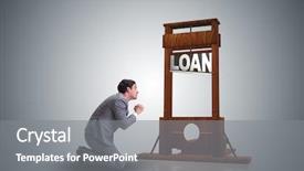  Presentation with loan - Presentation consisting of collector cash - businessman in debt and loan background and a gray colored foreground
