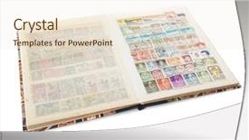  Presentation with postage - PPT layouts featuring collectors for storing postage background and a lemonade colored foreground