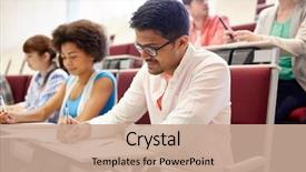  Presentation with high school students - PPT theme with college - education high school university learning background and a coral colored foreground