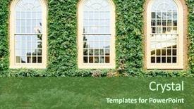  Presentation with ivy - Slide deck with college - ivy wall in harvard background and a tawny brown colored foreground