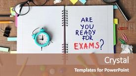  Presentation with alarm - Presentation design enhanced with college - notebook with question are you background and a coral colored foreground