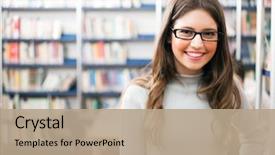  Presentation with library - Amazing presentation theme having photo of key west in florida backdrop and a gray colored foreground