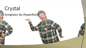  Presentation with student - Cool new presentation theme with college abroad - young male student isolated backdrop and a  colored foreground