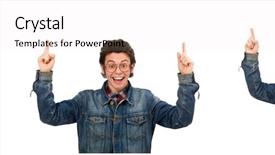  Presentation with young college student diagnosis of sti - Cool new PPT theme with college abroad - young male student isolated backdrop and a  colored foreground