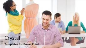  Presentation with education - Beautiful presentation theme featuring college adjustment - startup education fashion and office backdrop and a  colored foreground