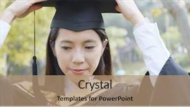  Presentation with graduation - Audience pleasing theme consisting of college adjustment - woman get graduation in university backdrop and a coral colored foreground