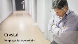  Presentation with worried female chlamydia - PPT layouts enhanced with college anxiety - worried professor leaning on wall background and a lemonade colored foreground