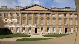  Presentation with university - Presentation design with college at oxford university background and a  colored foreground