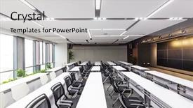  Presentation with lecture hall - Audience pleasing slides consisting of college auditoriums designs - design and decoration of modern backdrop and a light gray colored foreground