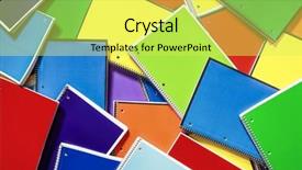  Presentation with bound - Colorful PPT theme enhanced with college bound - collection of colorful school spiral backdrop and a yellow colored foreground