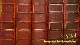  Presentation with blank - PPT theme having college bound - old books with blank spines background and a tawny brown colored foreground