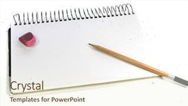  Presentation with bound - Colorful PPT layouts enhanced with college bound - pencil eraser on blank sketchbook backdrop and a cream colored foreground