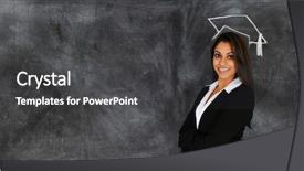  Presentation with ready - PPT layouts enhanced with college career - confident businesswoman who is ready background and a dark gray colored foreground