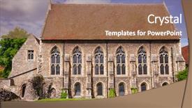  Presentation with college - PPT layouts consisting of college chapel at st augustine' background and a coral colored foreground