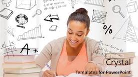  Presentation with international student - Beautiful presentation theme featuring river wye connecting chepstow wales backdrop and a tawny brown colored foreground.