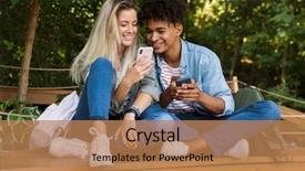 Presentation with young happy couple - Presentation with college dating - image of happy young loving background and a  colored foreground