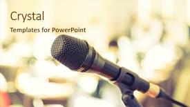  Presentation with vintage festival - Colorful presentation enhanced with college festival - black microphone in conference room backdrop and a cream colored foreground