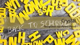  Presentation with college - Slides with college font - alphabet - back to school background and a  colored foreground