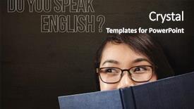  Presentation with customer service face of pretty - Cool new PPT layouts with college font - pretty student hiding face behind backdrop and a tawny brown colored foreground