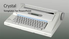  Presentation with neutral colors - Slide deck featuring college font - typewriter on neutral background background and a  colored foreground