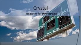  Presentation with football blue - Audience pleasing presentation consisting of college football - high school score board backdrop and a teal colored foreground