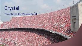  Presentation with college football - Presentation design with college football - sold out game background and a lemonade colored foreground