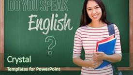  Presentation with college students - Presentation featuring college girl holding books background and a ocean colored foreground