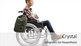  Presentation with shot - Presentation theme consisting of college health - full length profile shot background and a light gray colored foreground