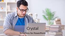  Presentation with medical student - Cool new PPT theme with college interns - medical student preparing for exams backdrop and a light gray colored foreground