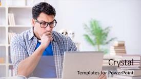  Presentation with interns - Slide deck consisting of college interns - medical student preparing for exams background and a soft green colored foreground