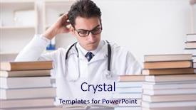  Presentation with medical student - PPT theme with college interns - medical student preparing for university background and a sky blue colored foreground