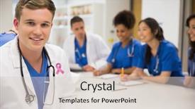  Presentation with breast cancer medical - Cool new theme with college interns - pink breast cancer awareness ribbon backdrop and a lemonade colored foreground