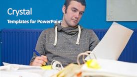  Presentation with intern - Amazing slide deck having college interns - young intern working backdrop and a teal colored foreground