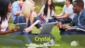  Presentation with public works students - PPT theme enhanced with studens collaboration - group of university students working background and a tawny brown colored foreground