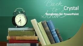  Presentation with school orientation - Slide deck with college orientation - back to school books apple background and a seafoam green colored foreground