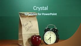  Presentation with school lunch - Cool new PPT layouts with college orientation - back to school lunch apple backdrop and a ocean colored foreground