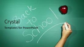  Presentation with back to school clothing - Amazing PPT layouts having college orientation - back to school written backdrop and a  colored foreground