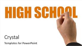  Presentation with school orientation - PPT theme featuring college orientation - high school background and a white colored foreground
