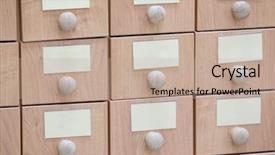  Presentation with library orientation - Presentation theme enhanced with college orientation - image of a library catalog background and a mint green colored foreground