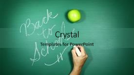  Presentation with back school - Beautiful PPT layouts featuring college orientation - message of back to school backdrop and a seafoam green colored foreground