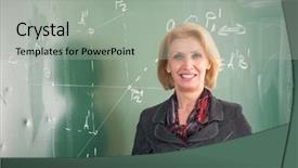  Presentation with elementary school career day and technology and black female teacher - Amazing PPT theme having college professor - blonde caucasian female teacher posing backdrop and a light gray colored foreground