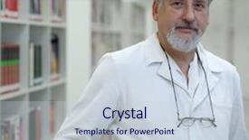  Presentation with library research - Beautiful presentation theme featuring college professor - renowned scientist doctor backdrop and a lemonade colored foreground