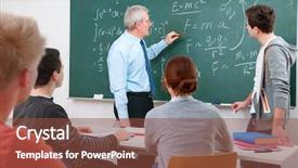  Presentation with high school students - Cool new slides with chemical engineering - attractive female scientist making tests backdrop and a white colored foreground