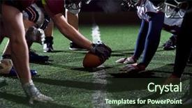  Presentation with football players field - Presentation theme featuring college readiness - american football players are ready background and a  colored foreground
