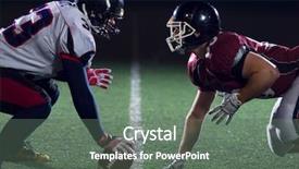  Presentation with football players field - Beautiful presentation theme featuring college readiness - american football players are ready backdrop and a gray colored foreground
