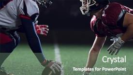  Presentation with football players field - Presentation with college readiness - american football players are ready background and a  colored foreground