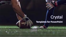  Presentation with football players field - Theme having college readiness - american football players are ready background and a  colored foreground